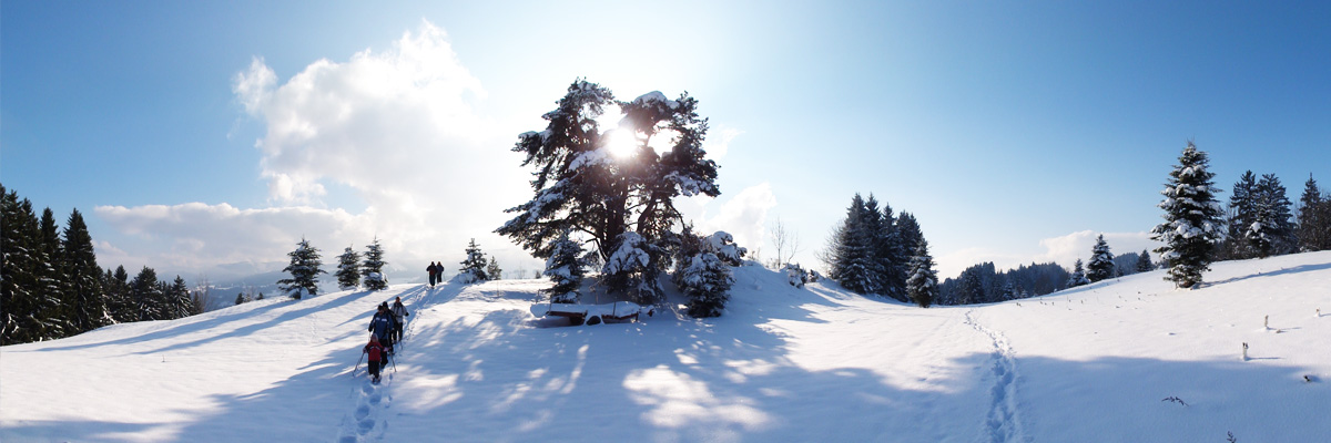 Leichte Schneeschuhtour für Senioren und Familien