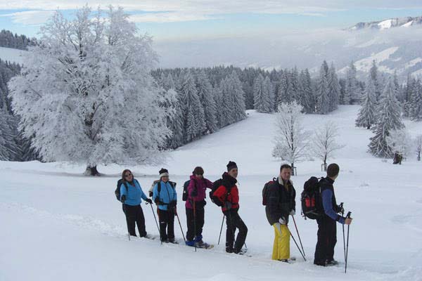Schneeschuhwanderungen um Immenstadt, tolle Schneeschuhtouren im Allgäu