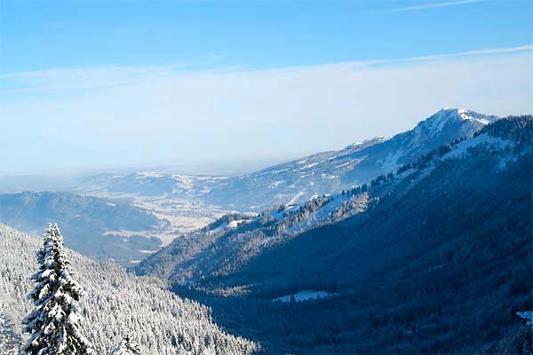 Schneeschuhtour mit einer super Aussicht, wie auf den Stuiben oder Sederer